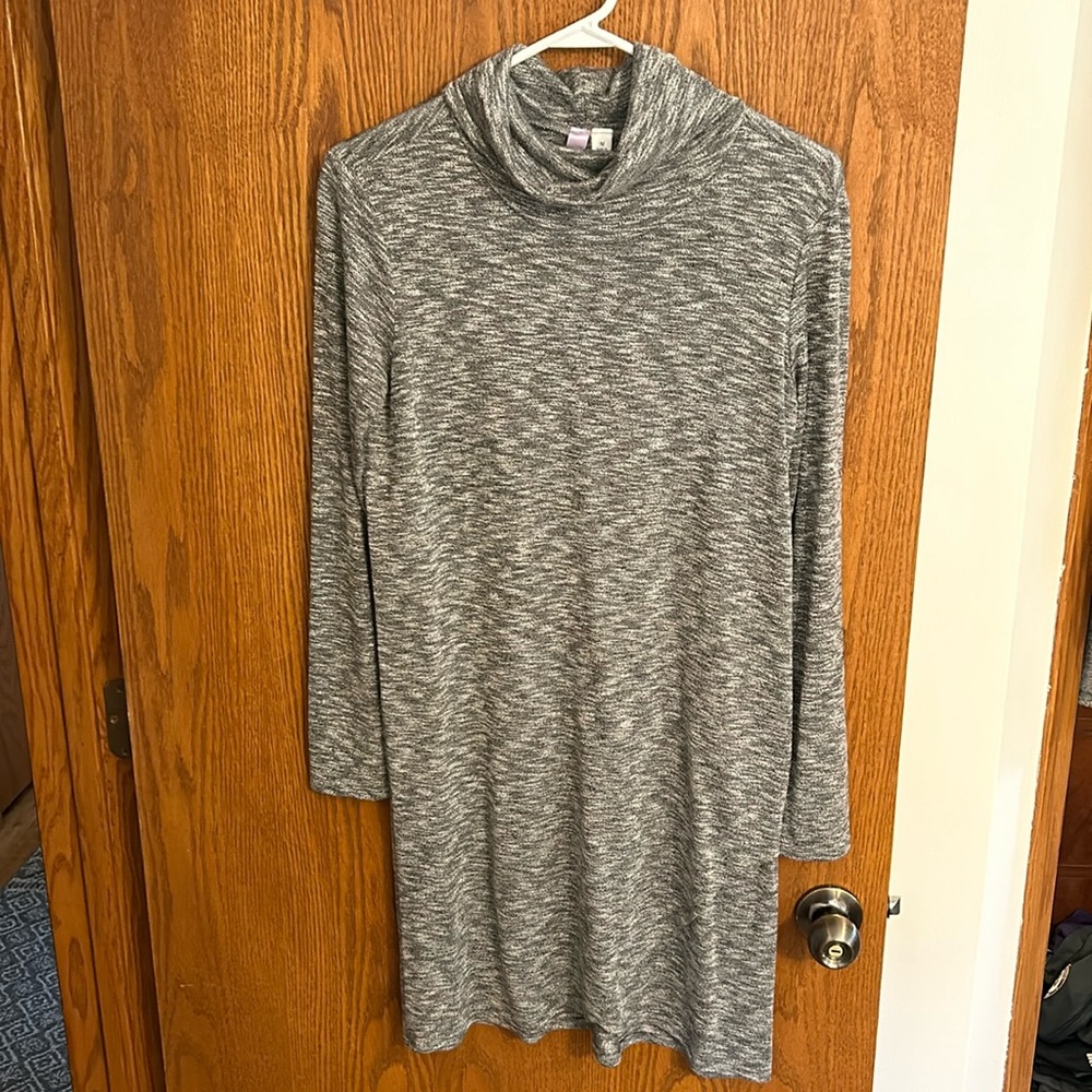Women’s Alya Size Medium Heathered Grey Turtleneck Sweater Dress